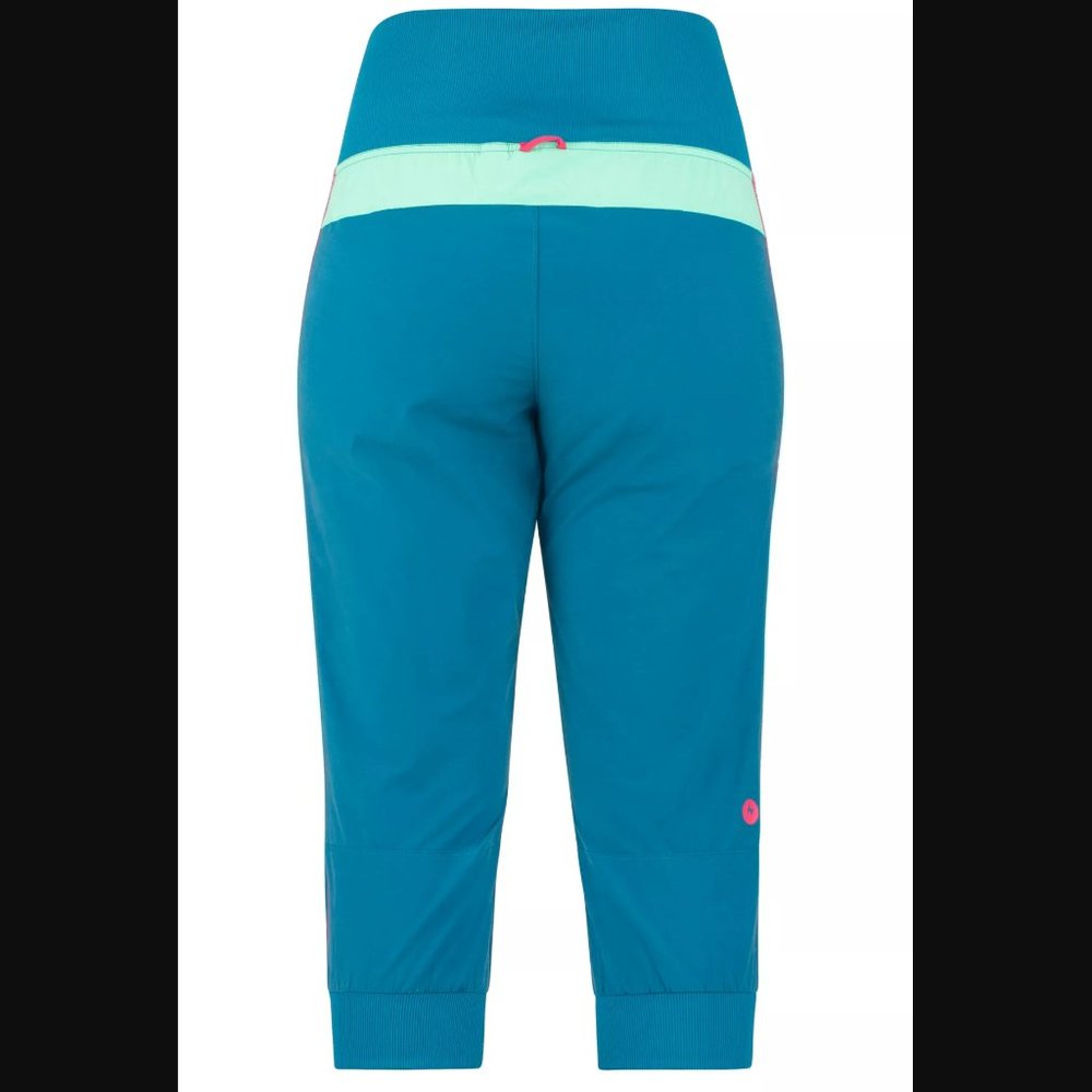 MARMOT Activewear Lightweight Capris / Large / Teal pink and green